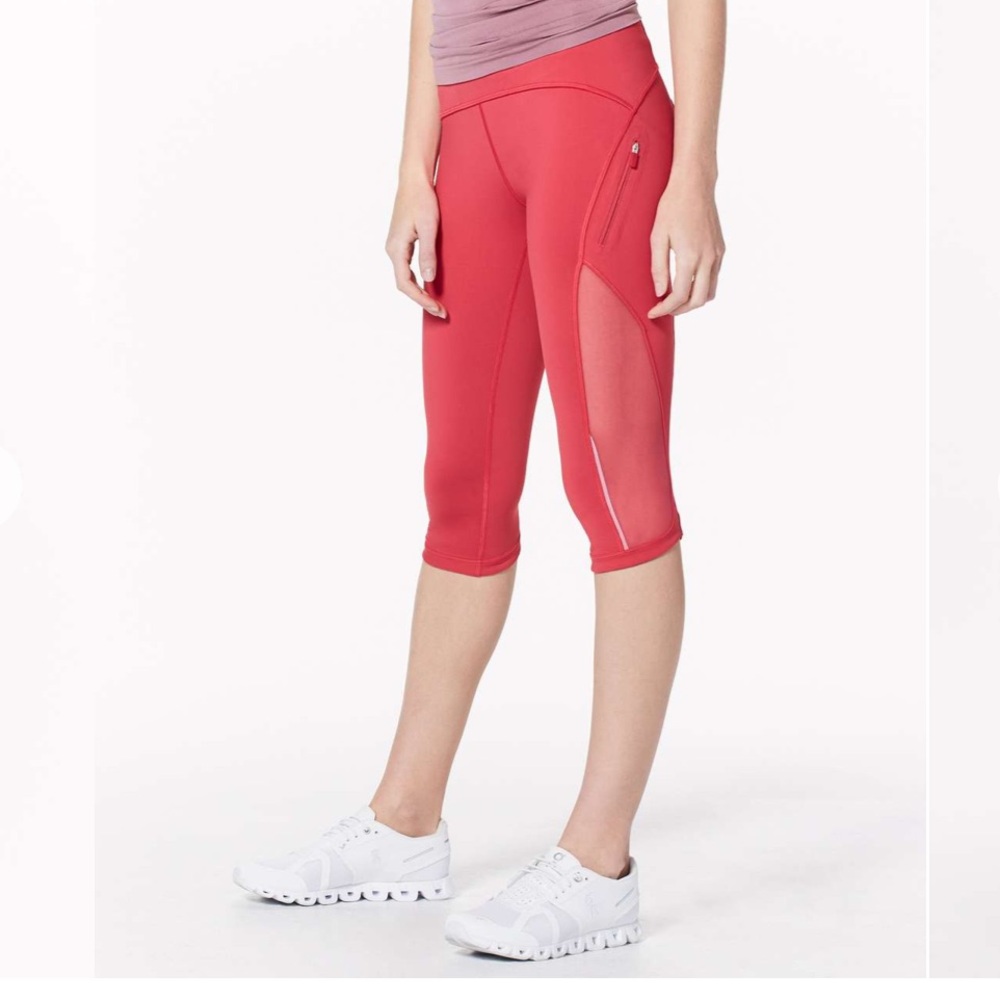 Lululemon Sun Runner Crop leggings - Bright Orange